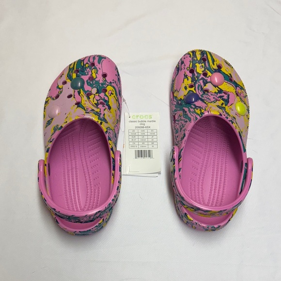 CROCS Other - CROCS Marble Swirl Clog - Pink and Yellow